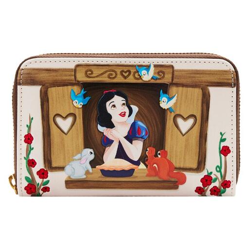 Snow White wallet featuring Snow White leaning out a window with a freshly baked pie on the windowsill